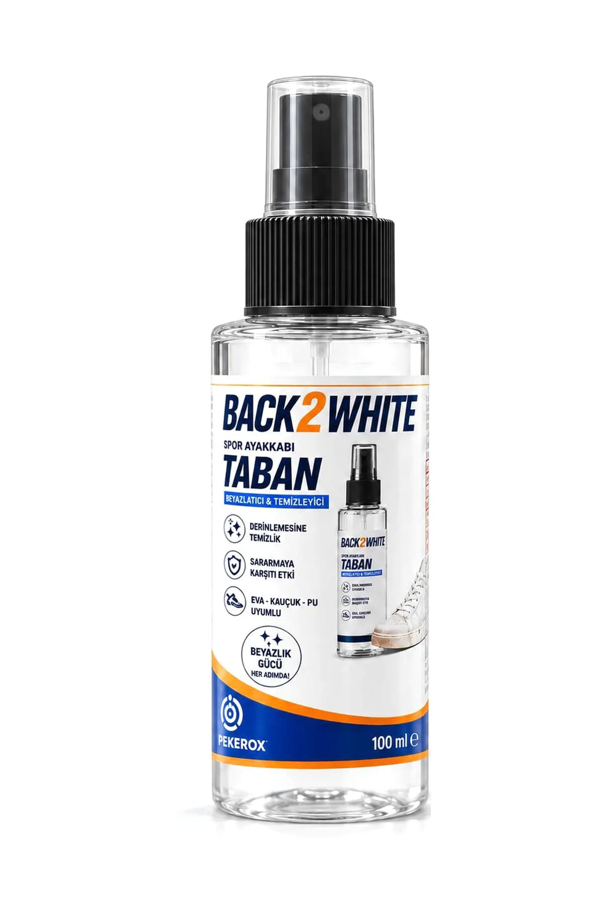 Back2White Spor Ayakkabı Temizleme Spreyi — Taban Beyazlatıcı