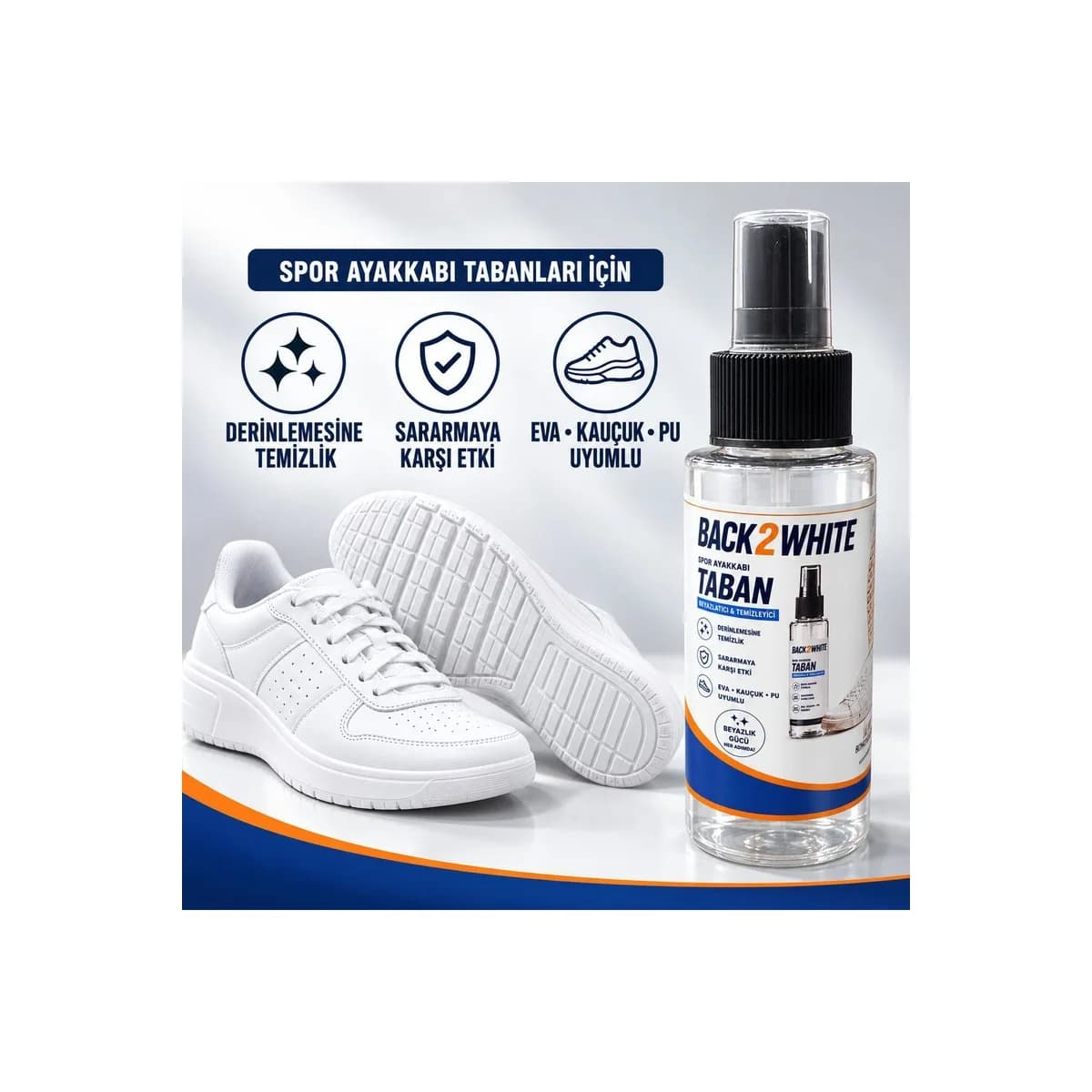 Back2White Spor Ayakkabı Temizleme Spreyi — Taban Beyazlatıcı