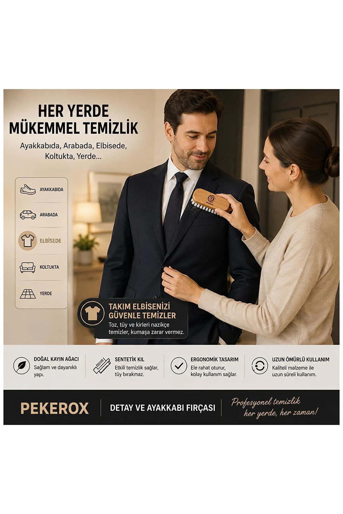 Pekerox Detay ve Ayakkabı Fırçası — 2'li Avantaj Paketi