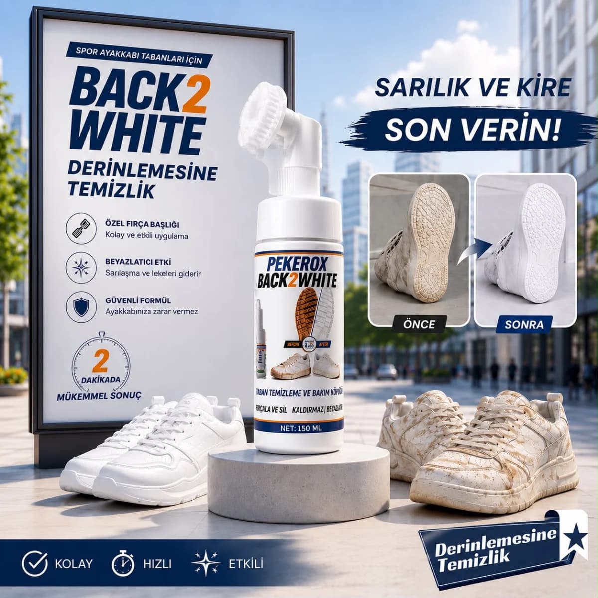 Back2White Spor Ayakkabı Taban Temizleme Köpüğü